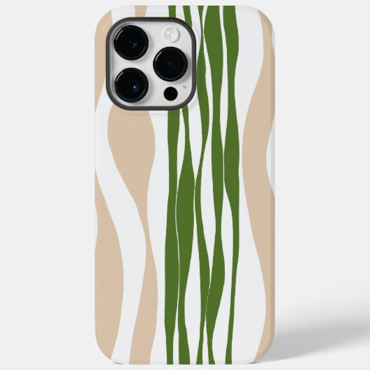 Ebb and Flow – 白、砂、パームグリーン Case-Mate iPhoneケース (裏面)