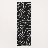 Ebb and Flow 2 – 白セット上の黒 ヨガマット (裏面)