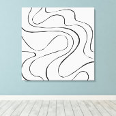 Ebb and Flow 2 – 白黒 キャンバスプリント (インサイチュ (ウッドフロア))