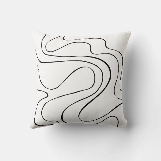 Ebb and Flow 2 – 白黒 クッション (裏面)