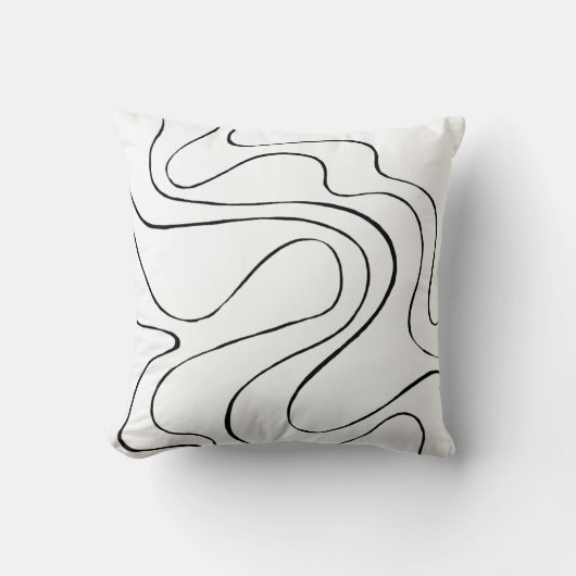 Ebb and Flow 2 – 白黒 クッション (正面)