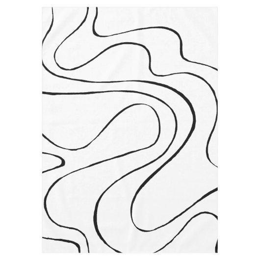 Ebb and Flow 2 – 白黒 テーブルクロス (正面)