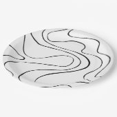 Ebb and Flow 2 – 白黒 ペーパープレート (アングル)