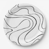 Ebb and Flow 2 – 白黒 ペーパープレート (正面)