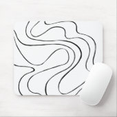 Ebb and Flow 2 – 白黒 マウスパッド (マウス)