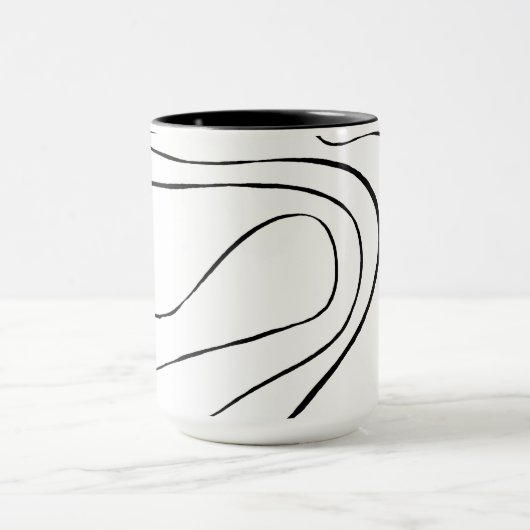 Ebb and Flow 2 – 白黒 マグカップ (中央)
