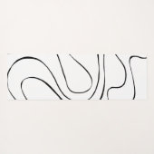 Ebb and Flow 2 – 白黒 ヨガマット (裏面(横))