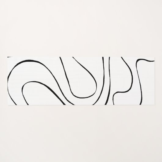 Ebb and Flow 2 – 白黒 ヨガマット (裏面(横))