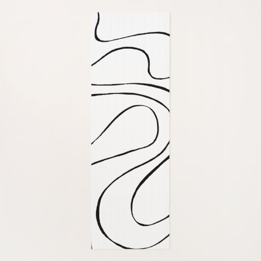 Ebb and Flow 2 – 白黒 ヨガマット (裏面)