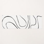 Ebb and Flow 2 – 白黒 ヨガマット (正面(横))