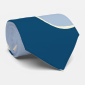 Ebb and Flow 2 in Dark Blue, Light Blue and Cream ネクタイ (ロール)