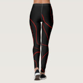 Ebb and Flow 2 in Red and Black レギンス (裏面)