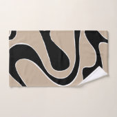 Ebb and Flow 2 in Taupe, Black, and White バスタオルセット (ハンドタオル)