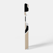Ebb and Flow 2 in Taupe, Black, and White iPhoneケース (左側面)