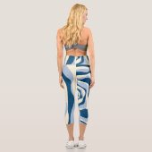 Ebb and Flow 4 – ダークブルー、ライトブルー、クリーム カプリレギンス (裏面)