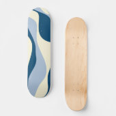 Ebb and Flow 4 – ダークブルー、ライトブルー、クリーム スケートボード (正面)
