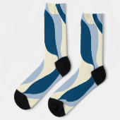 Ebb and Flow 4 – ダークブルー、ライトブルー、クリーム ソックス (左)