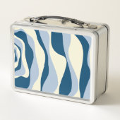 Ebb and Flow 4 – ダークブルー、ライトブルー、クリーム メタルランチボックス (裏面)