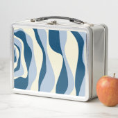 Ebb and Flow 4 – ダークブルー、ライトブルー、クリーム メタルランチボックス (インサイチュ)