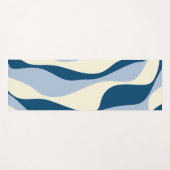 Ebb and Flow 4 – ダークブルー、ライトブルー、クリーム ヨガマット (正面(横))
