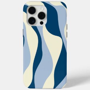 Ebb and Flow 4 – ダークブルー、ライトブルー、クリーム iPhone 15 Pro Maxケース