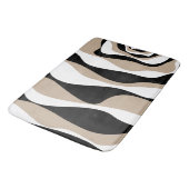 Ebb and Flow 4 – トープ、白黒 バスマット (アングル)