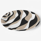 Ebb and Flow 4 – トープ、白黒 ペーパープレート (アングル)