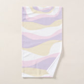 Ebb and Flow 4 – パステルピンク、黄、紫 バスタオルセット (ハンドタオル)