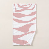 Ebb and Flow 4 – ピンクと白 バスタオルセット (ハンドタオル)