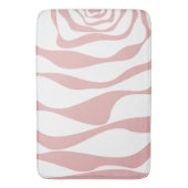 Ebb and Flow 4 – ピンクと白 バスマット (正面縦)