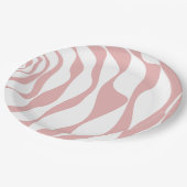 Ebb and Flow 4 – ピンクと白 ペーパープレート (アングル)