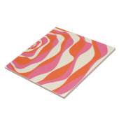 Ebb and Flow 4 – ピンク、オレンジ、クリーム タイル (側面)