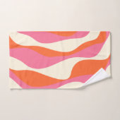 Ebb and Flow 4 – ピンク、オレンジ、クリーム バスタオルセット (ハンドタオル)