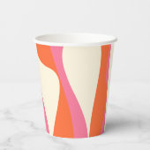 Ebb and Flow 4 – ピンク、オレンジ、クリーム 紙コップ (裏面)
