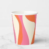 Ebb and Flow 4 – ピンク、オレンジ、クリーム 紙コップ (左)