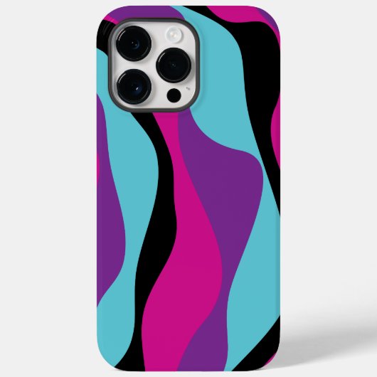 Ebb and Flow 4 – ピンク、紫、青、黒 Case-Mate iPhoneケース (裏面)