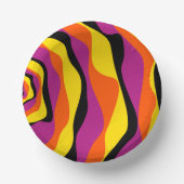 Ebb and Flow 4 – ブラック、ピンク、オレンジ、イエロー ペーパーボウル (正面)