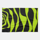 Ebb and Flow 4 – ライムグリーン キッチンタオル (横)