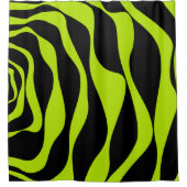 Ebb and Flow 4 – ライムグリーン シャワーカーテン (正面)