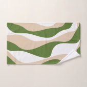 Ebb and Flow 4 – 白、砂、パームグリーン バスタオルセット (ハンドタオル)