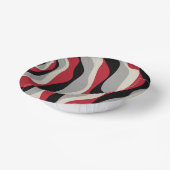 Ebb and Flow 4 – 赤、灰色、黒、およびボーン白 ペーパーボウル (傾斜あり)