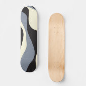 Ebb and Flow 4 in Black, Gray, and Cream スケートボード (正面)