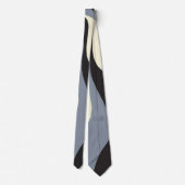 Ebb and Flow 4 in Black, Gray, and Cream ネクタイ (裏面)