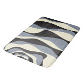 Ebb and Flow 4 in Black, Gray, and Cream バスマット (アングル)