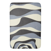 Ebb and Flow 4 in Black, Gray, and Cream バスマット (正面縦)