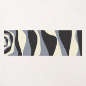 Ebb and Flow 4 in Black, Gray, and Cream ヨガマット (正面(横))