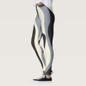 Ebb and Flow 4 in Black, Gray, and Cream レギンス (左)