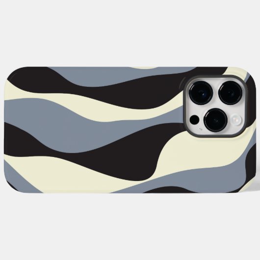 Ebb and Flow 4 in Black, Gray, and Cream Case-Mate iPhoneケース (裏面 (横))