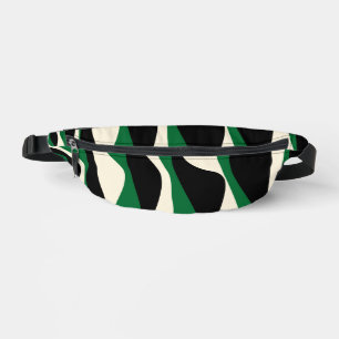 Ebb and Flow 4 in Green, Cream and Black ファニーパック