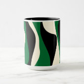 Ebb and Flow 4 in Green, Cream and Black マグカップ (中央)